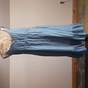 Tommy Bahama Blue Ruched Halter Sundress